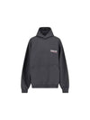 Embroidered Logo Cotton Hoodie Grey - BALENCIAGA - BALAAN 2