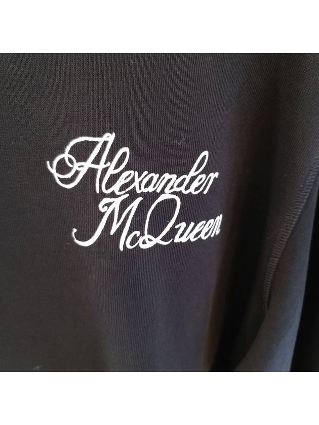 Logo Embroidery Print Sweatshirt Black - ALEXANDER MCQUEEN - BALAAN 3