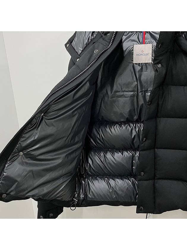 Men s Logo Patch VEZERE Wool Down Padded Jacket Black 1A00157 54272 999 - MONCLER - BALAAN 10