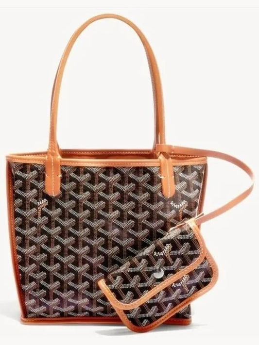 Anjou Reversible Mini Tote Bag Black Tan - GOYARD - BALAAN 2