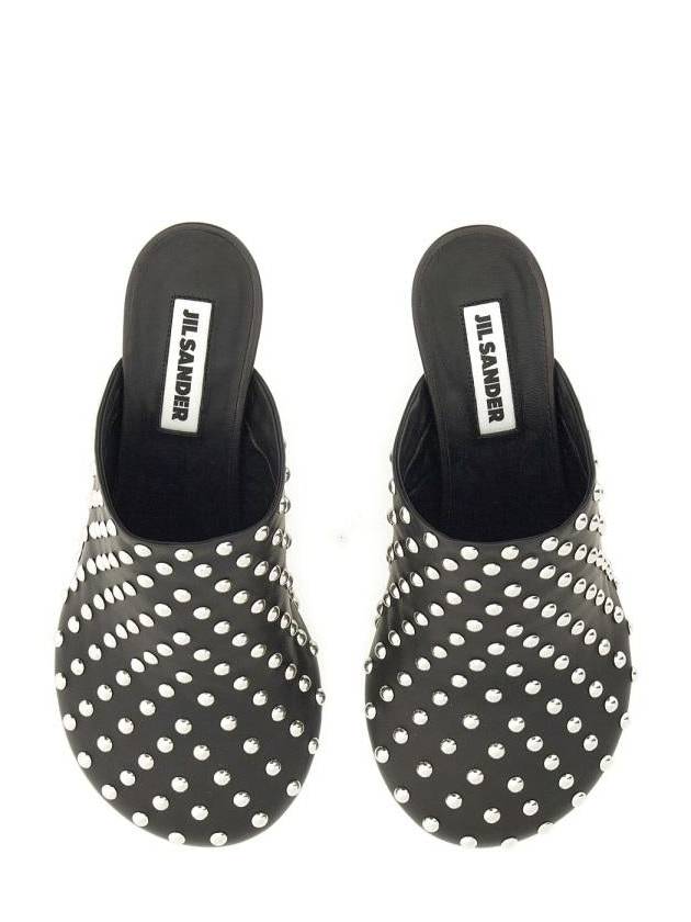 Jil Sander Nappa Leather Mules With Studs - JIL SANDER - BALAAN 6