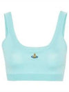 ORB Logo Knit Bra Blue - VIVIENNE WESTWOOD - BALAAN 2