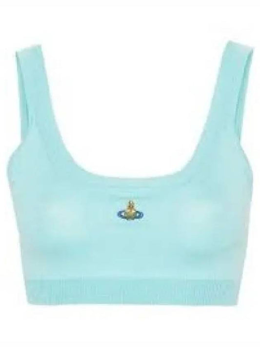 ORB Logo Knit Bra Blue - VIVIENNE WESTWOOD - BALAAN 2