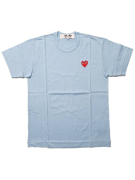 Men's Blue Logo Short Sleeve T-Shirt P1T272 - COMME DES GARCONS - BALAAN 1