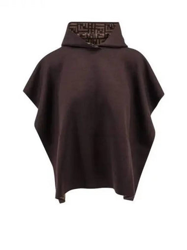 Wool blend hooded cape - FENDI - BALAAN 1