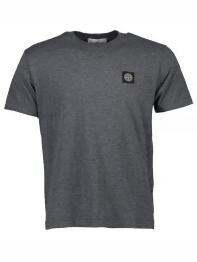 STONE ISLAND Waffen Logo Patch Short Sleeve T-Shirt Gray 771524113 V0M67 - STONE ISLAND - BALAAN