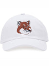 Large Fox Head Embroidered 6P Ball Cap White - MAISON KITSUNE - BALAAN 2