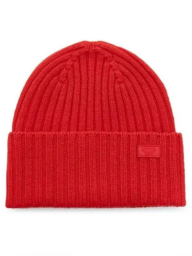 Wool Beanie Red RITMO 008 - MAX MARA - BALAAN 1