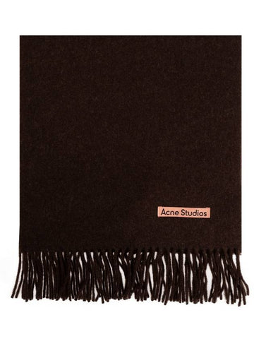 Acne Muffler Scarf Oversized Dark Brown Unisex CA0209 - ACNE STUDIOS - BALAAN 1