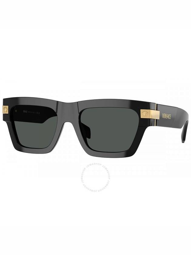 Versace Dark Grey Rectangular Men's Sunglasses VE4464 GB1/87 55 - VERSACE - BALAAN 1