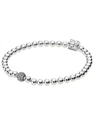 Beads Pave Bracelet Silver - PANDORA - BALAAN 1