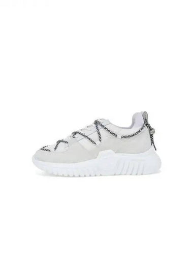 Men's Double Lace Ripstop Runner Sneakers White 271021 - PHILIPP PLEIN - BALAAN 1