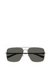 Eyewear Logo Metal Sunglasses Silver Grey - GUCCI - BALAAN 1