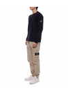 Compass Badge Ribbed Cotton Knit Top Black - STONE ISLAND - BALAAN 5