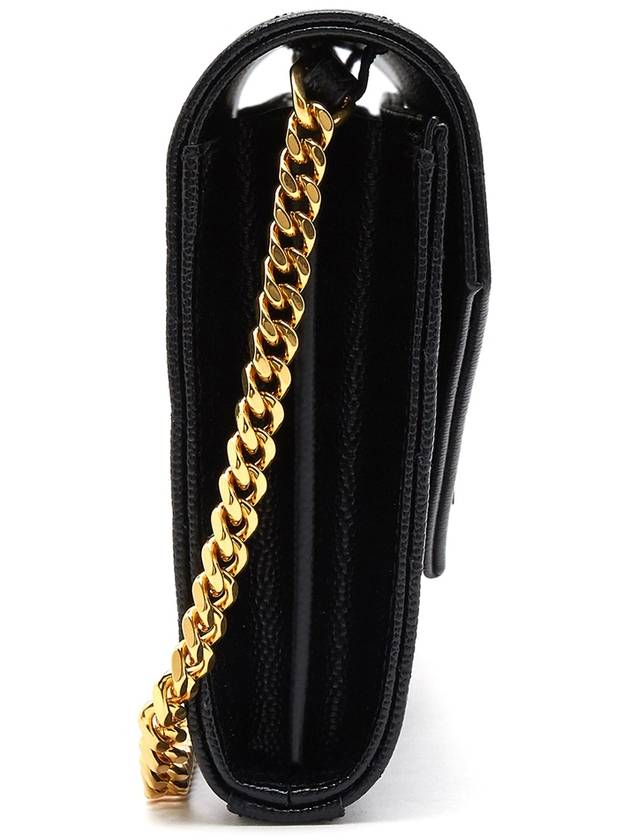 Monogram Matelasse Chain Shoulder Bag Black - SAINT LAURENT - BALAAN 4