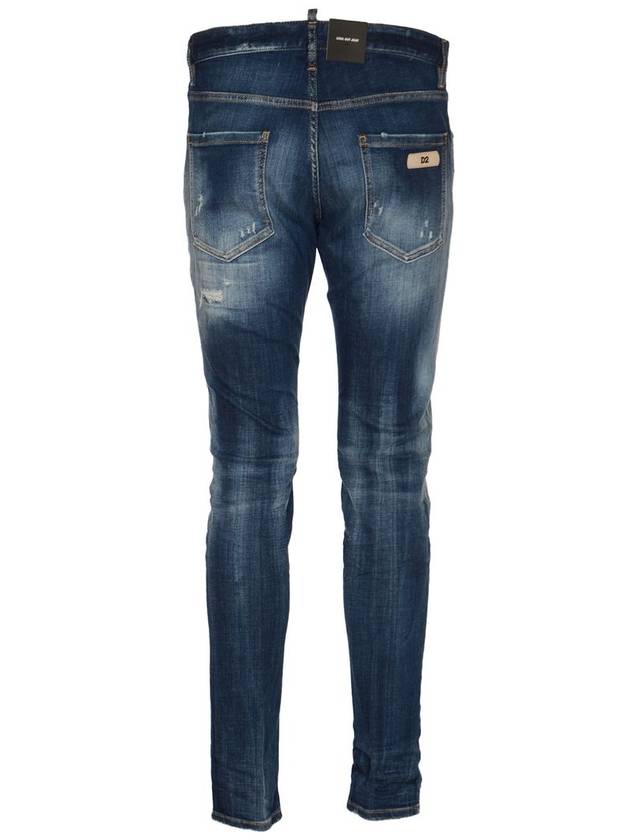 Ripped Cast Wash Cool Guy Straight Jeans Blue - DSQUARED2 - BALAAN 3