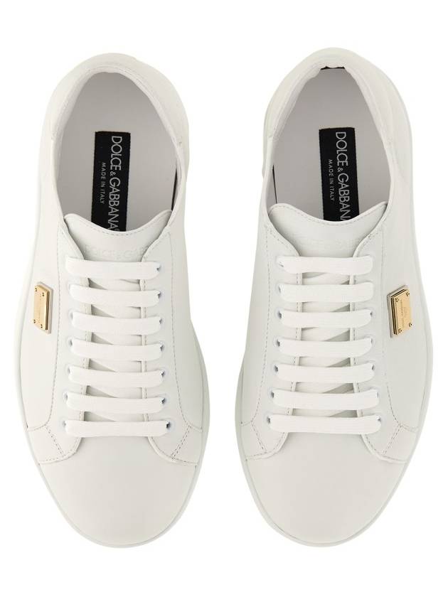 Saint Tropez Calfskin Sneakers White - DOLCE&GABBANA - BALAAN 4