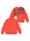 Title Oversized Crew Neck Sweatshirt Orange - STIGMA - BALAAN 2