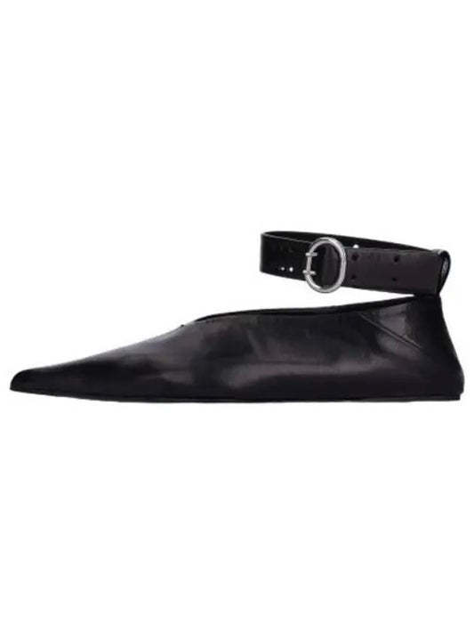 ankle strap flat shoes black - JIL SANDER - BALAAN 1