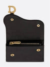 Saddle Lotus Goatskin Half Wallet Black - DIOR - BALAAN 4