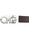 Gancini Reversible Adjustable Leather Belt Black Dark Brown - SALVATORE FERRAGAMO - BALAAN 7