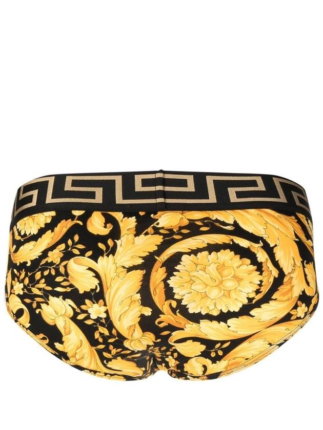 Men's Baroque Print Triangle Briefs Yellow - VERSACE - BALAAN 3