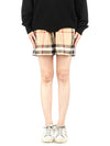 Check Print Shorts Beige - BURBERRY - BALAAN 2