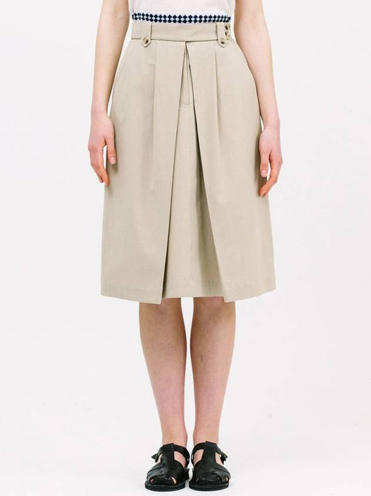 one pleats midi skirt_khaki beige - JUN BY JUN K - BALAAN 2