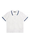 Women's Feline Knit Short Sleeve Polo Shirt White - J.LINDEBERG - BALAAN 2