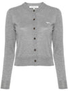 Baby Fox Patch Regular Cardigan Grey Melange - MAISON KITSUNE - BALAAN 1