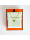 Mini Pop H Pendant Necklace Gold Malachite - HERMES - BALAAN 3