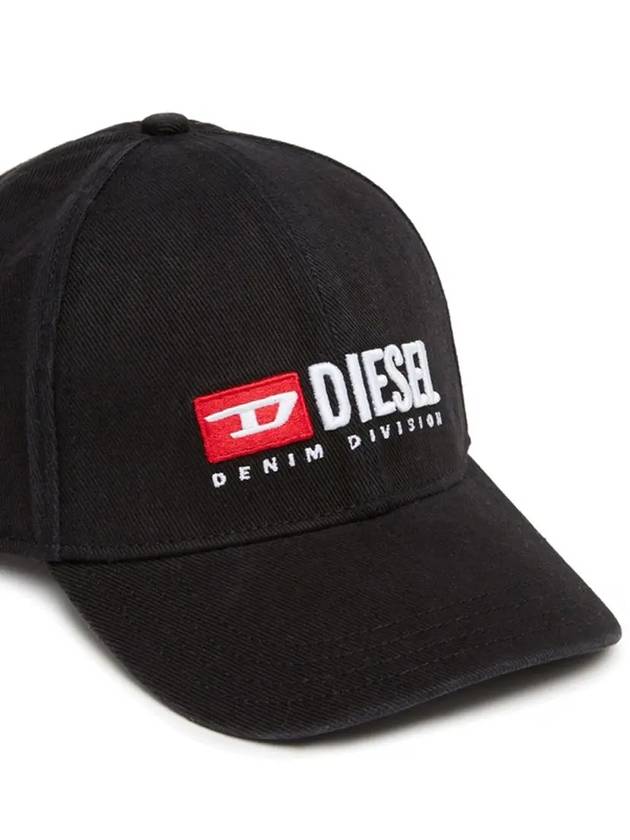 Corry Div Wash Logo Embroidery Base Ball Cap Black - DIESEL - BALAAN 5