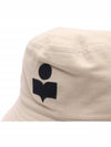 Haley Embroidered Logo Bucket Hat Ivory - ISABEL MARANT - BALAAN 5