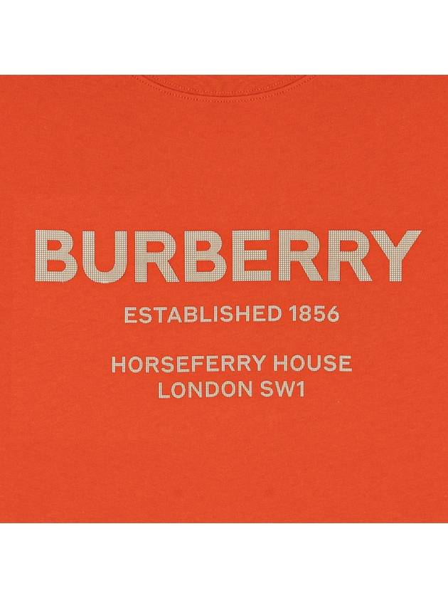 Kids Logo Crew Neck Short Sleeve T Shirt Red 8051426 - BURBERRY - BALAAN 4