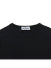 Kids Wappen Patch Organic Cotton Fleece Sweatshirt Black - STONE ISLAND - BALAAN 4