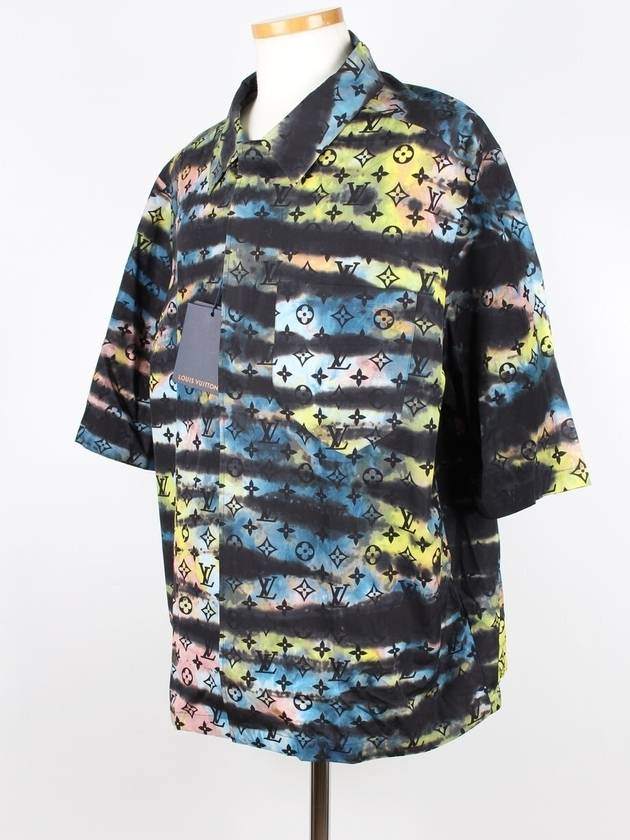 zipped monogram tie dye shirt - LOUIS VUITTON - BALAAN 3