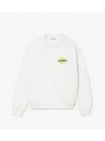 Women s Overfit Tennis Logo Sweatshirt OFFWHITE Off White - LACOSTE - BALAAN 1