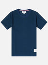 Pinstripe Pattern Short Sleeve T-Shirt Navy - THOM BROWNE - BALAAN 3