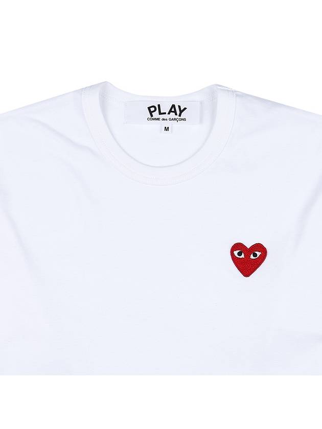 Dot Heart Wappen TShirt P1T236 WHITE - COMME DES GARCONS - BALAAN 3