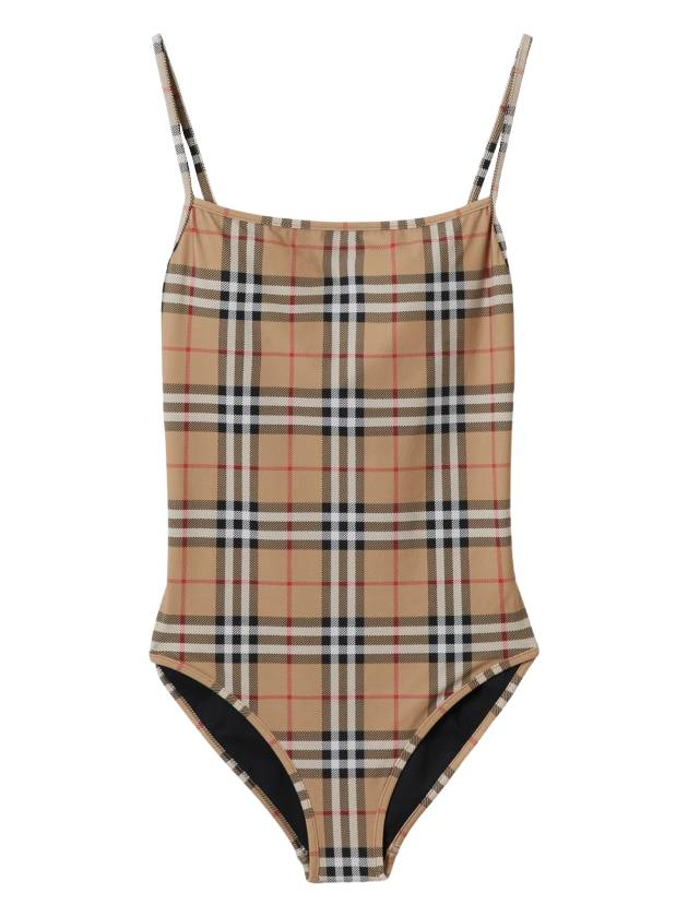 Women's Vintage Check One-Piece Swimsuit Beige - BURBERRY - BALAAN 2