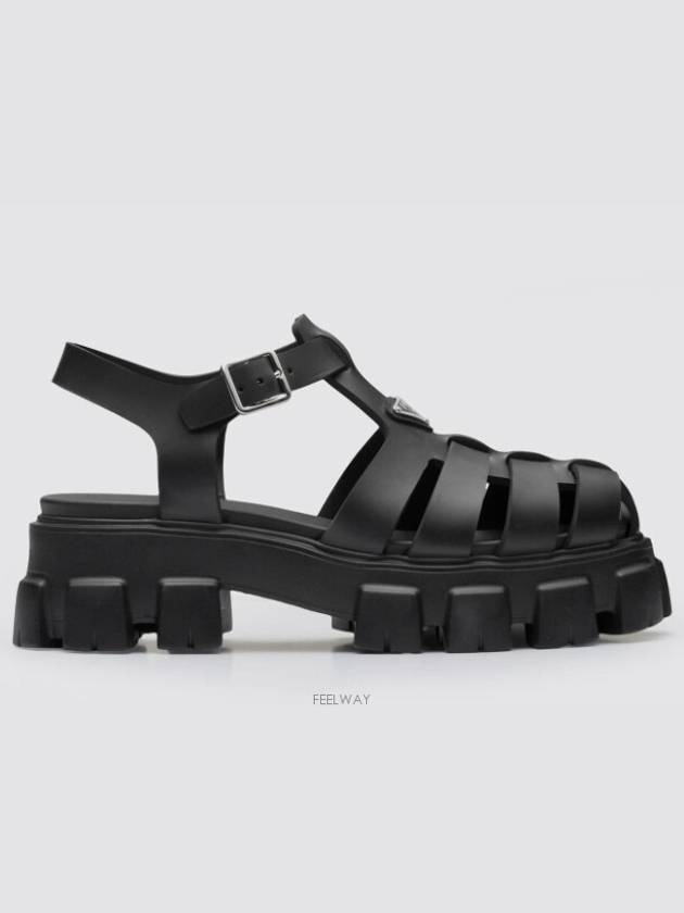 Monolith Rubber Sandals Black - PRADA - BALAAN 4