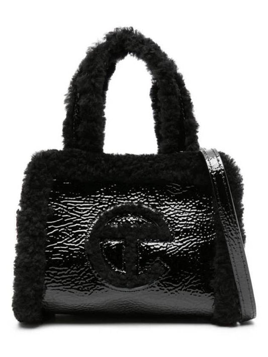 Telfar Small Shopper Crinkle Cross Bag Black - UGG - BALAAN 1