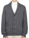 Men's Wool Cardigan Grey - DRUMOHR - BALAAN 2