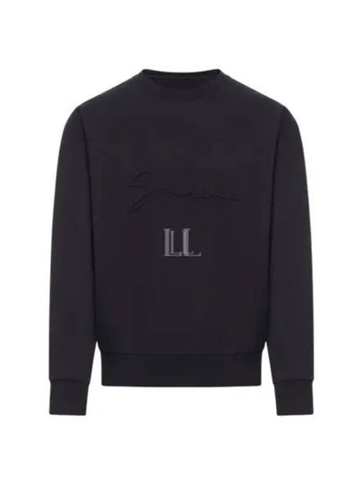 Logo Detail Crew Neck Sweatshirt Black - GIVENCHY - BALAAN 2