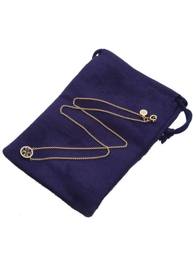 Miller Pave Logo Delicate Necklace Gold - TORY BURCH - BALAAN 10