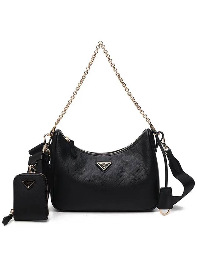 Re-Edition 2005 Saffiano Leather Shoulder Bag Black - PRADA - BALAAN 2