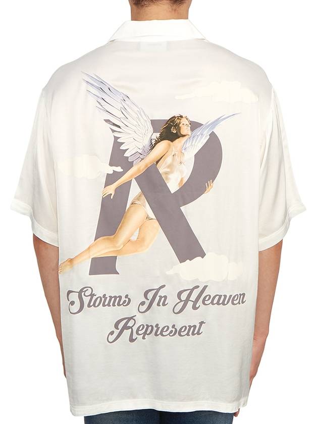 Men's Storms In Heaven Short Sleeve Shirt White - REPRESENT - BALAAN 5