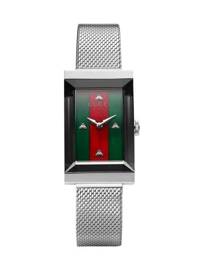 G Frame Mesh Band Metal Watch Silver - GUCCI - BALAAN 2