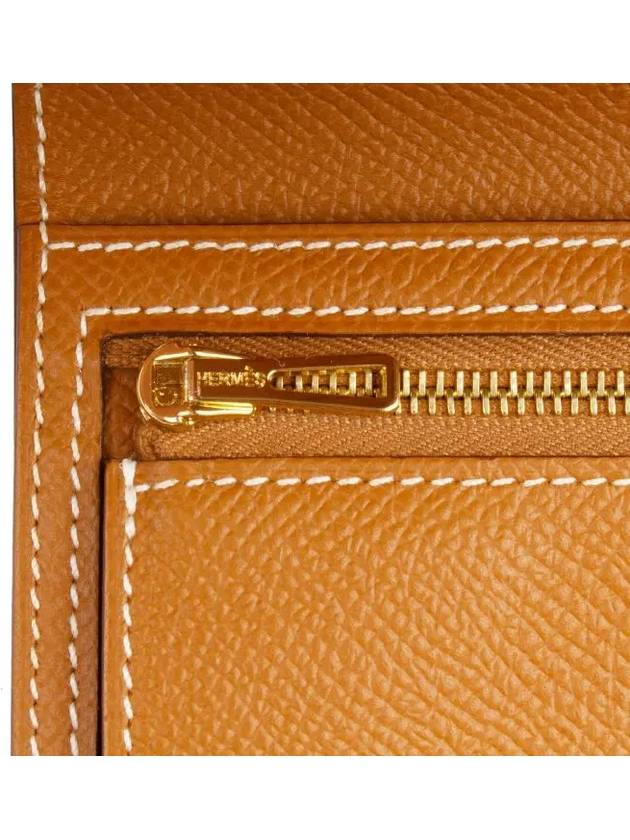 Bean Compact Half Wallet Gold Plated H039790CC - HERMES - BALAAN 6