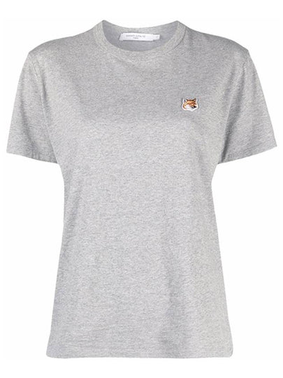 Fox Head Patch Short Sleeve T-Shirt Grey - MAISON KITSUNE - BALAAN 2